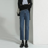 Straight-In-The-Box Loose-Fitting Smoke Pipe Pants High-Waisted To Make Old Light-Colored Jeans