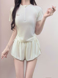 2026 Split Sports Swimsuit Female Conservative Thin Belly Big-Ticestic Hot Spring Student Swimsuit Micro Fat Meat Cover Large Size