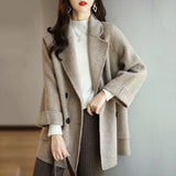Thousand Birds Autumn And Winter New Fashion Characters Loose Thin And Thin Small Hairy Hairy Long Coat Woman