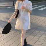 Korean Version Of The College Wind Denim Sling Vest Design Sense Niche Wearing Shirt Dress Two Sets Of Women's Summer