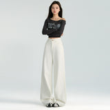 Physical Explosion | 2025 New Early Spring New Casual Wide Leg Jeans Women's Water Washing High Waist Slim-Tight Drags