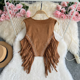 2025 Vintage Hottie-Style Vest Coat Women's Summer Embroidery Tuxedo Design With A Sense Of Light Luxury Blouse Tide
