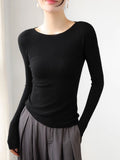 High-End Yangzi Yarn Seamless Wool Texture Repair Inside The Woman 2025 Winter Collar Folded Bottom Sweater Gray