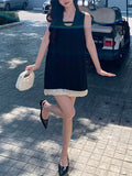 This Year's First Little Black Dress Miu Black Vest Temperament A Short Skirt