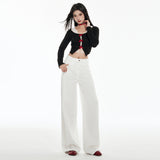 White Loose Broad Leg Pants In The Spring Of 2026 New Straight Pantyhose And Trousers & Longer Yichun