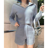 Beverly Old Money Slack Ceiling Rich Family Golden Wool Knitted Fashion Set