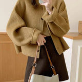 Round Collar Short Double-Sided Wool Coat Woman 2025 Winter Korean Version Of Loose Temperament Small Fragrant Hair Coat Korean