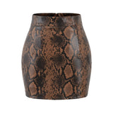 Light Luxury Texture Snake-Shaped Leather High-End Skirt High-Rise Thin Wild Python Retro Temperament A Short Skirt