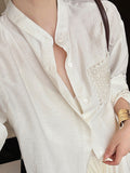 Breeze ~ Southern Pharaoh Money Loose-In-Sonn Lace Hollow Shirt Female Long Sleeve