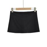 Vintage Sports Low-Rise Skirt Girl Body Elastic Display Thin One Step Bottom Short Skirt Yoga Fitness Skirt