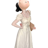 French Sweet Dress Women's Summer Design Small Hollow Princess Dress Tea Rest Gentle Wind Waist Long Skirt