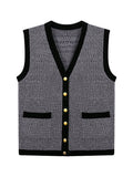Antique Fragrant Grandma Craft Ceiling Wool Cinnamon Knitted Vest Set