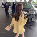Four Seasons Knitting Enthusiasts Open Shirt Super Comfortable Horse Hair Knitted Shirt Fashion