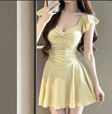 The New Purpurified Body Of The Skinny Conservative Student Dress Fresh Pure Swimsuit Female Bolisi 2546