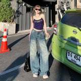 YC& Vintage Low-Rise Loose-Fitting Broad-Legged Trousers Thighs Thighs Thighs Horny Jeans Women's Spring And Summer & Trousers Lengthened
