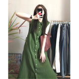 Skirt Women's Summer 2025 New Orange Ercoa French Green Hall In The Hall Sleeveless Dress Waist Temperament Dress
