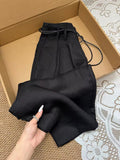 CHAO Class Recommendation! Old Money Style High-End Silk Silk Silk Trousers Women Loose Straight High Waist Wide Leg Pants Summer