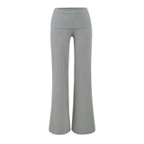 Spice Girls Jersey Knitted Loose-Fitting Trousers Autumn New Casual Straight Trousers Wide-Legged Trousers Women