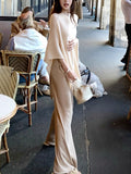 Slow Tone Paris Quiet Luxury Old Money High Sense Of Wool Irregular Cloak Shawl Coat Women's Pants