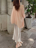 Oxygen Beauty~Slender Baby Hair Knitted Shirt / Vest Two-Piece Set Of Top Femininity Commuting