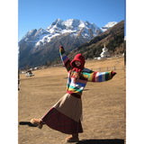 Yunnan Dalichuan West Xinjiang Grassland Tourism Wearing Female Colored Dopamine Sweater National Style Skirt Suit