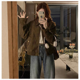 Millard Short Denim Jacket Retro Design Languid Chic Style Cool Leather Jacket Fashion 100