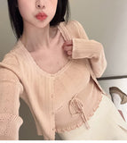 Polaberry Pampering French Knitted Sling Suit Women's Spring And Summer Temperament Dress Open Shirt