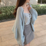 Mianyun Cardigan ~ Female New Mahai Hair Languid Feeling Loose Long-Sleeved Knitting Top Soft Commute