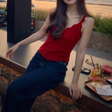 [Garden Bungalow] Spring Tour To The Hollow Hook Flower V-Neck Vest With Knitted Shirt Fashion Set