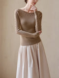 German Yangzi Yarn Spinning All Wool One-Word Crochet Crochet Blouse