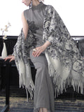 New Chinese Sleeveless Dress With Elegant Knitted Shawl Coat Top