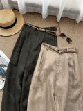 This Year's Popular Karny Linen Broad-Legged Trousers ¡ô 26 Summer High-Rise Thin Slackness Of The Straight Leisure Trousers