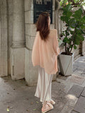 Manly Inclined Microfish Tail High Than Acetic Acid Half Dress Glossy Slim Temperament Half-Dress Dress Dress Dress
