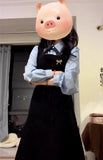 Micro-Fat Style Thousands Of Kinds Of Skirts And Fake Two College Style Long-Sleeved Dress Dress Women In Early Autumn 2025 New Teaching Surface