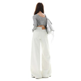 High-Waisted Narrow Version Of Broad-Legged Jeans Women 2026 Autumn And Winter New Design Feel Loose Thin Mop Trousers