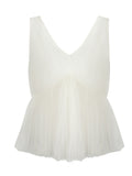 Cooling Blouse Heavy-Working Pressure_ Daylight Collar V-Sensing Vest Fairy Gas Island V-Neck Heavy Industry Folding Yarn Vest