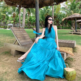 The Same Sexy Wind-Dexing Collared Neck Dress Body Slim Thin Open-Temper Temperament Long Dress