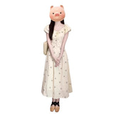 Blossoming French Bubble Sleeve Dress Women's Summer 2026 New Small Temperament Beautiful Dress