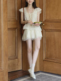 Mint South French Holiday Heavy Industry Lace Girl Fashion Set Summer
