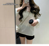 Owner Recommended / 100 Full Wool Sweater V-Neck Knitted Shirt With A Woman Pink Top