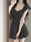 The New Purpurified Body Of The Skinny Conservative Student Dress Fresh Pure Swimsuit Female Bolisi 2546