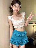 2026 Bikini New Swimsuit Women Slim Fresh Holiday Wind Women Feel Summer Three-Piece Set