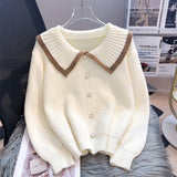 Autumn And Winter Sweater Sweet Doll-Collar Sweater Cardigan Women 2025 Hit The New Net Red Knitted Jacket Tide