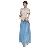 2025 New Holiday Lace-In-One Shoulder + Long Light Embroidered Half-Dress Dress Dress