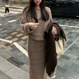 Ingredients Party Cashmere All-In-One Series Knitted Crocheted Crocheted Floral Blouse Set/Dress