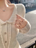 Soft Scented Lace Shirt 30 Alpaco Hair 30 Wool-Blend Lace Lace Small Open Shirt