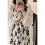 Bat Sleeve Knitted Sun Protection Shirt Women's Summer Thin Coat Cane Sling Skirt Shawl Shawl Shawl Shawl Shawl Shawl Shawl Shawl Air Conditioning