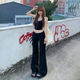 YC& Hottie Low-Rise Trumpet Trousers Slimming Thin Yoga Pants Match Elastic Casual Pants Women