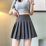 2025 High-Quality Anti- Wrinkling Casual Hundred Folding Skirt College Hot Girl Short Skirt Skirt Gray Anti- Wrinkles