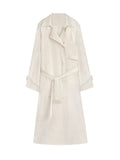 Nine-Headed Windcoe Double Buckle Collar Hanging Temperament Wind Coat Autumn Waist Long British Style